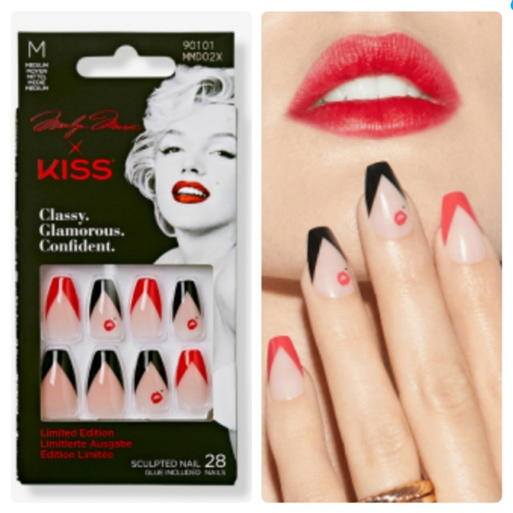 Marilyn Monroe x KISS Limited Edition Medium Coffin Glue-On Nails